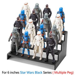 4 Tiers Risers Display Stand Shelf for 6inch Black Series Mavel Legends Figure