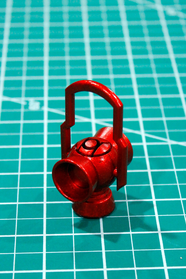 Custom Large Red Power Battery for 6in. figure 1:12 metallic lantern
