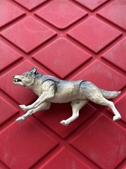 Jamanji Wolf Action Figure Realistic Articulated Jaw Lanard Collectable
