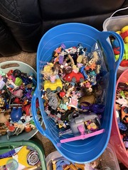 Lg Box Or Appx 3 Lb Of Random Toys For Boys & Girls Fun For Kids Some may be Vtg