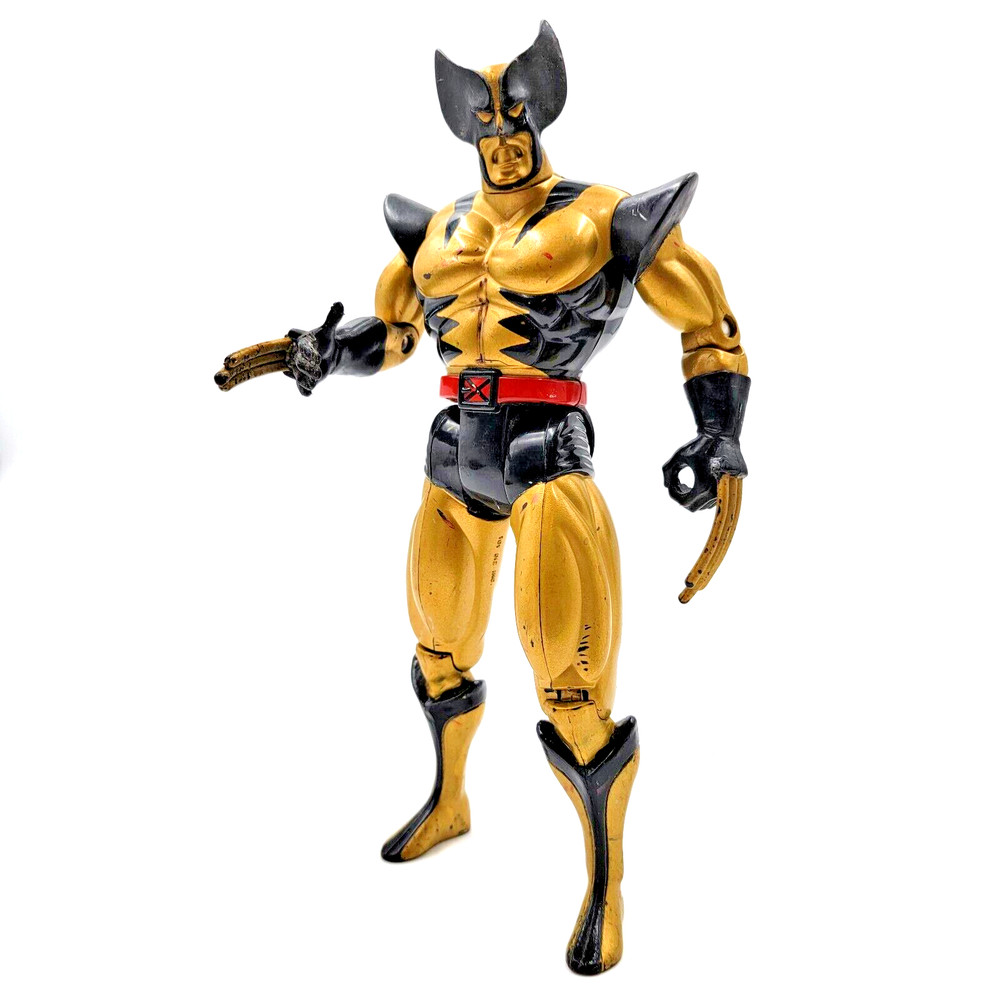 1993 X-Men WOLVERINE 10″ Gold Edition Marvel Deluxe FIgure Toy Biz