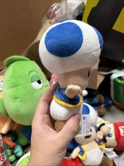 Super Mario Bros Brothers Blue Toad Koopa Bowser 6.5 inches Plush stuffed Toy