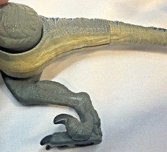 Set Of 2 Jurassic World Velociraptor Gray and Blue Dinosaur Mattel
