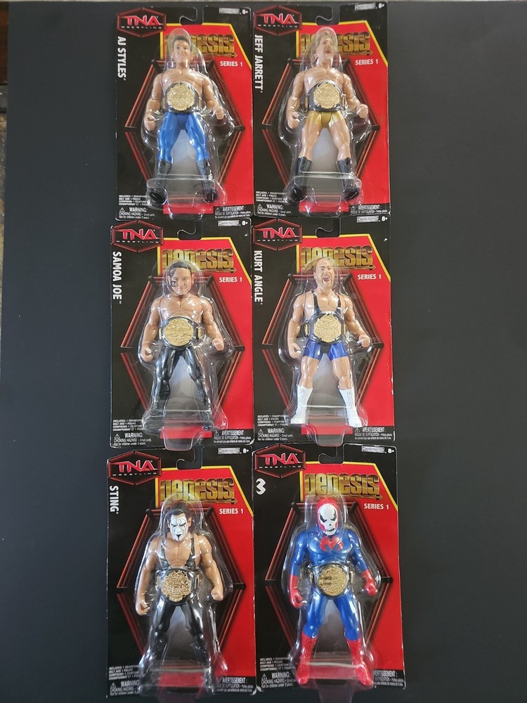 TNA Genesis Samoa Joe AJ Styles Jeff Jarrett Suicide Kurt Angle Sting w/ Belt