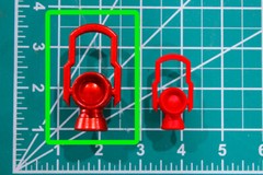 Custom Large Red Power Battery for 6in. figure 1:12 metallic lantern