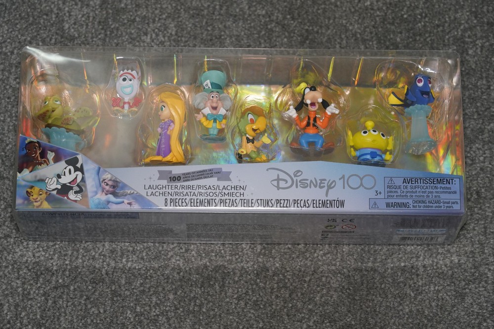 New Sealed! Disney 100 Years of Laughter 8 Figure Set – Nemo -Goofy and More
