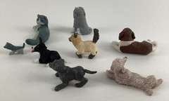 Puppy Kitty In My Pocket Figure 8pc Lot Vintage 1994 MEG Bernard Poodle Dog Cat