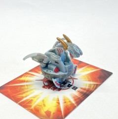 Bakugan Battle Brawlers Gray Haos Hyper Dragonoid 580g Battle Damaged With Card