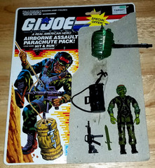 1988 GI Joe ARAH Hit & Run Target Airborne Assault Parachute Pack loose complete