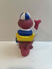 Vtg 1992 Lyons Group 7″ Barney Purple Dinosaur Coin Piggy Bank Back to School