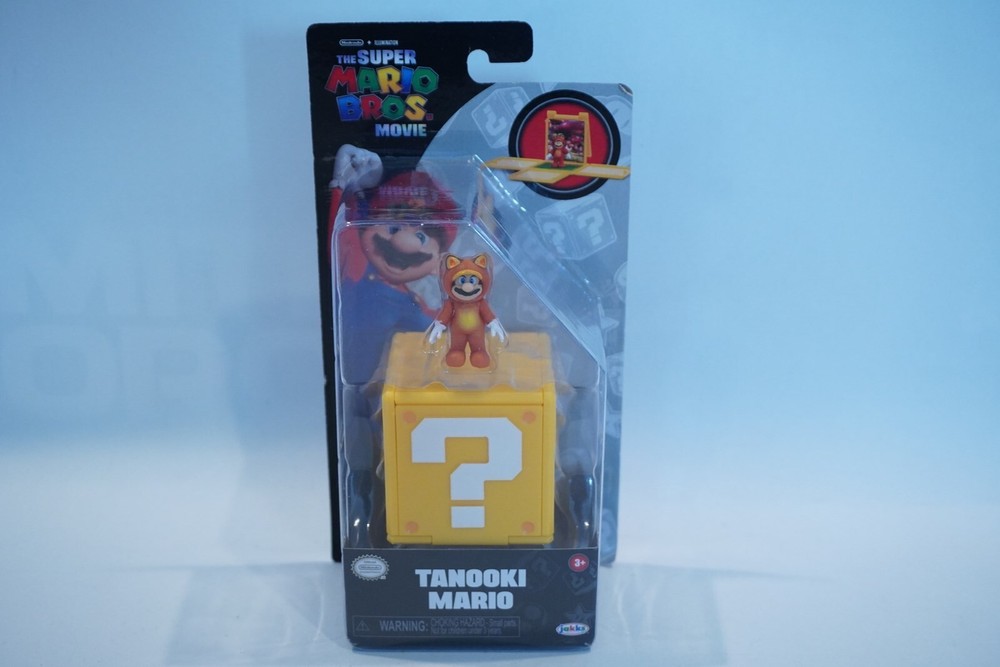 Jakks Pacific Super Mario Bros Movie Tanooki Mario 1.25 in Mini Figure NEW a14