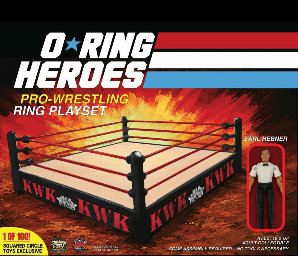 Pre- Order KWK O-Ring Heroes Ring Playset w/ Earl Hebner Exclusive 1 of 100