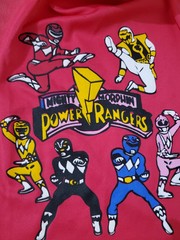 90s Vintage Pink Power Rangers Face Cape Hood