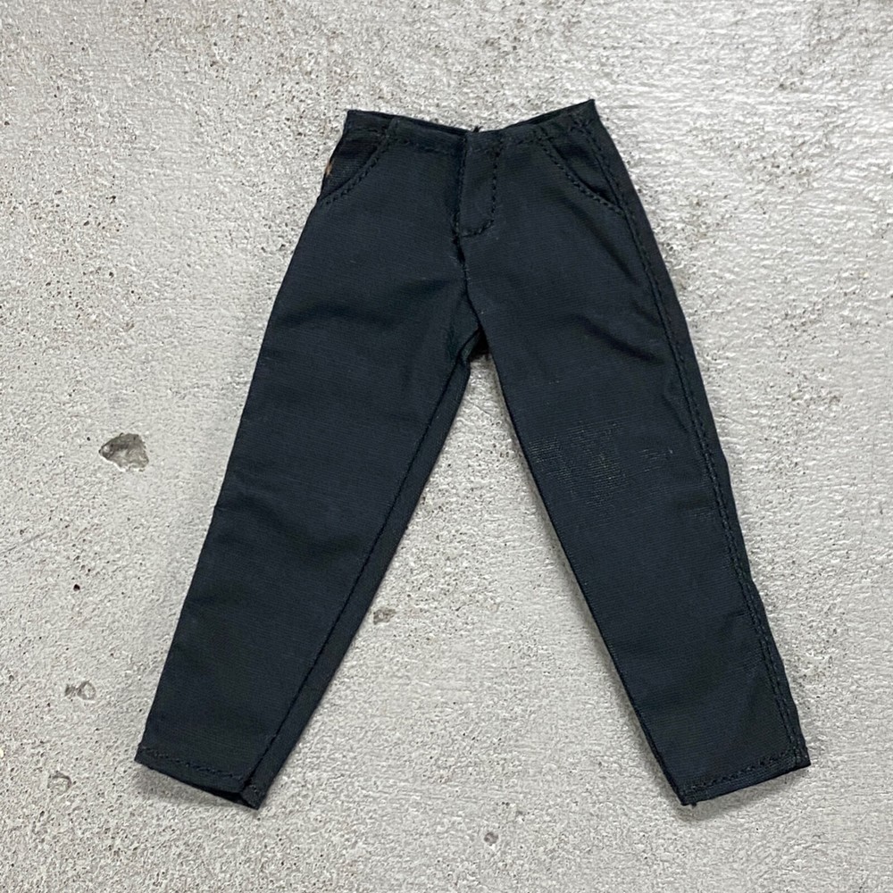 MO-RXPT-BLK: 1/12 Relax Fit Casual Pants for 6″ slim figure body – Black