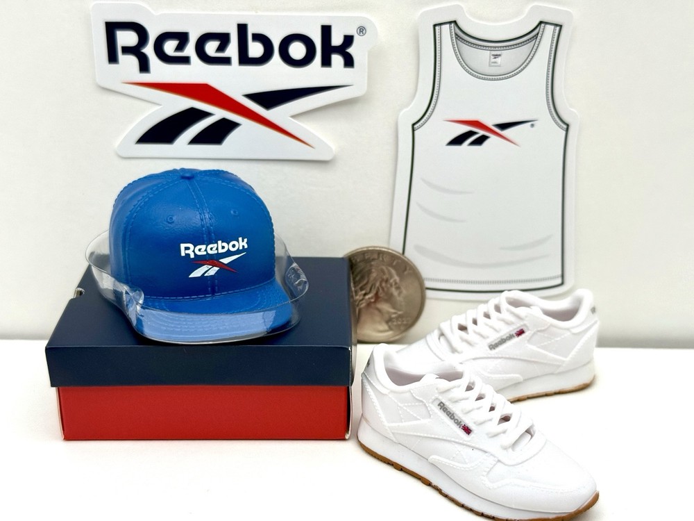 Reebok White Sneakers Hat Shirt And Logo Stickers Zuru Sneakers Mini Bands