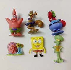 lot of 6 SpongeBob SquarePants PVC mini figure 2″