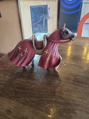Schleich Knights Gold/Red Medieval 2003 Germany 5″ Templar Knight Horse Figure J