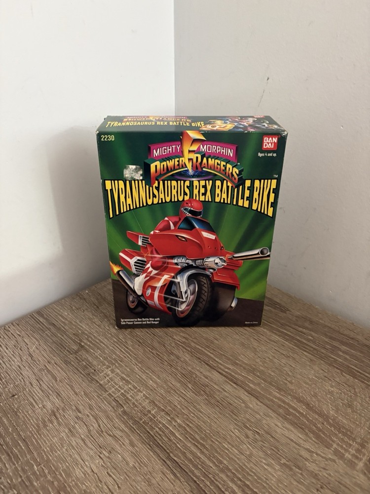 BANDAI 1993 Mighty Morphin Power Rangers Red Tyrannosaurus Rex Battle Bike RARE!