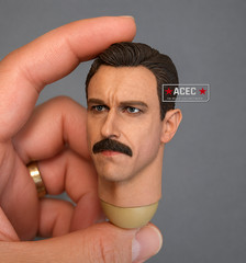 1/6 Male Head Sculpt w/ Mustache For 12″ Hot Toys Worldbox JX ZY Toys Figure USA