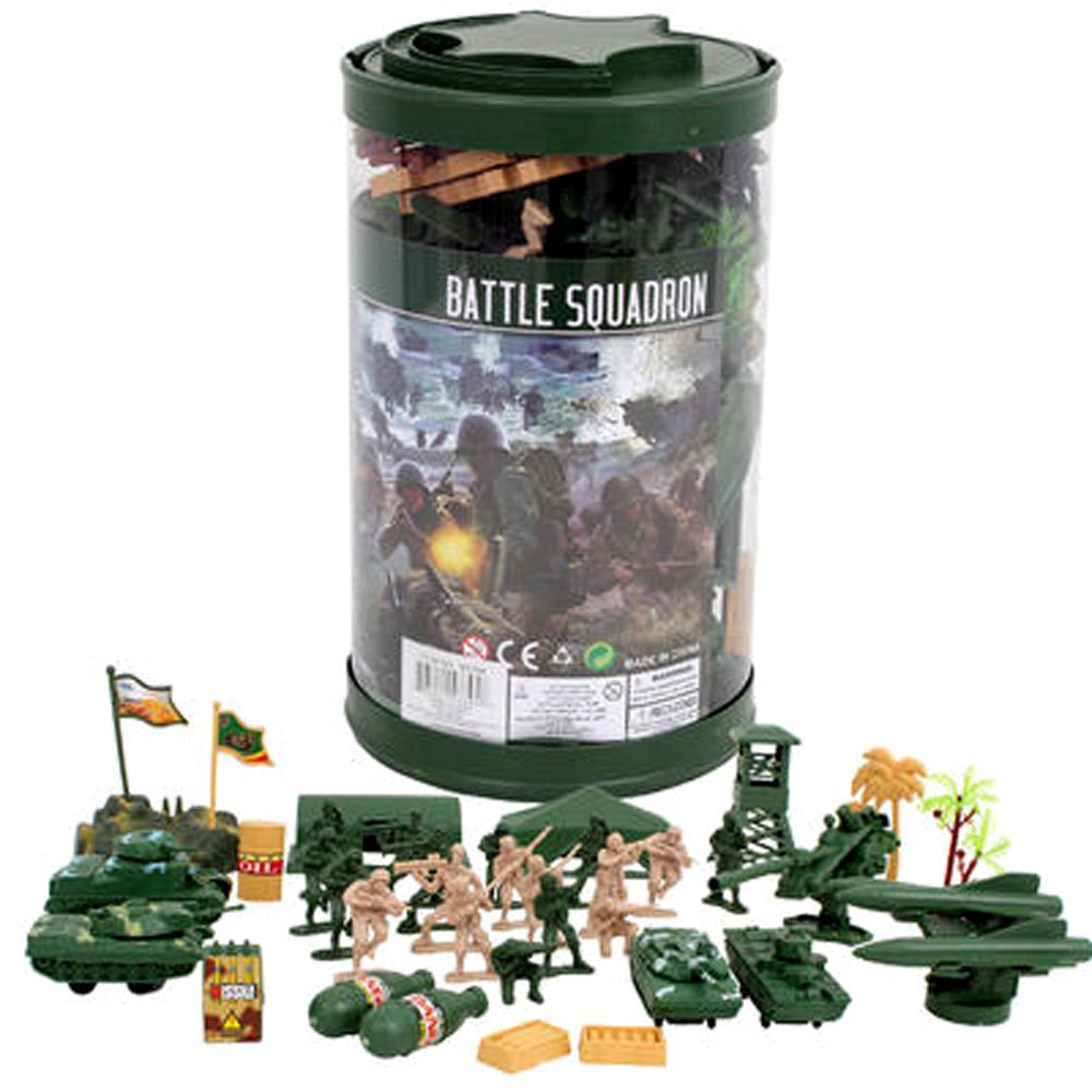 82pcs/set Military Playset Plastic Toy Soldier Army Men Figures & Accessories 3+