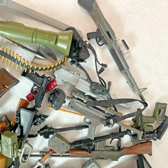 Action Figure HUGE Lot Vtg Weapons, Parts, Accessories 100+ pcs GI Joe + Other