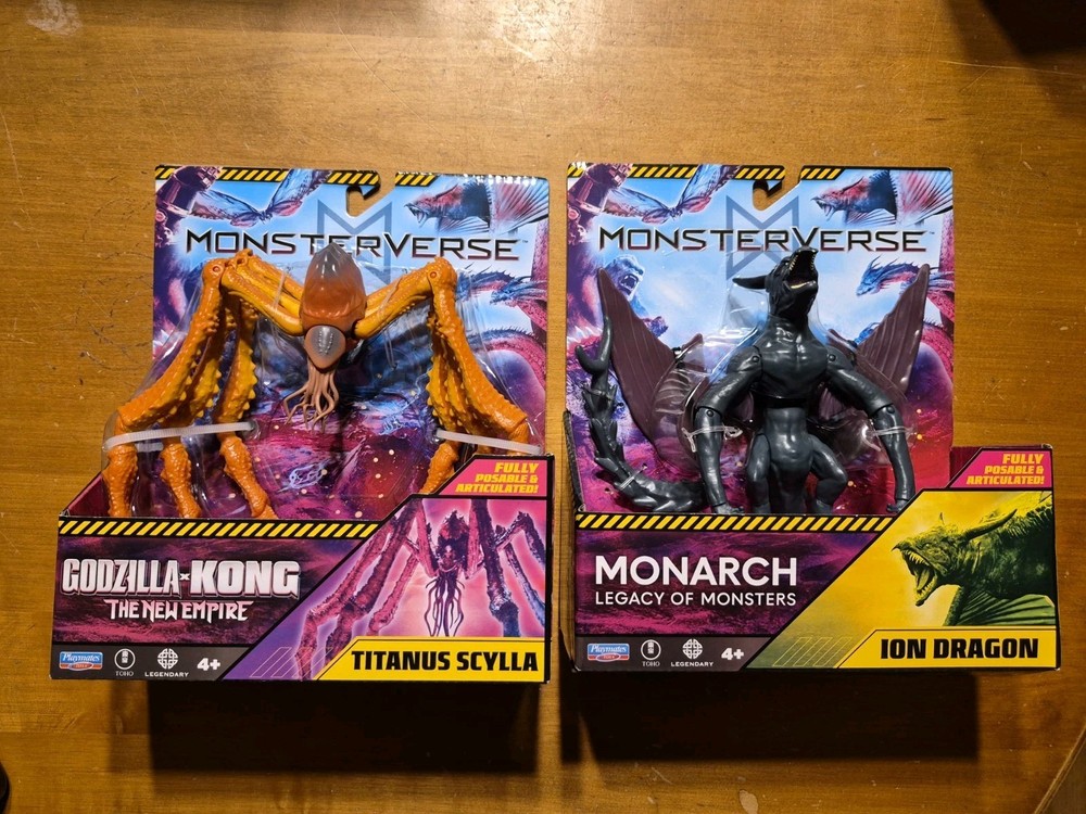 LOT 2 MonsterVerse Godzilla Kong Monarch Legacy Monsters ION DRAGON & TITANUS