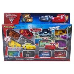 12PCS Cars Lightning McQueen Mater Jackson Storm PVC Pull Back Car Toy Set Gift