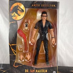 Jurassic World Ian Malcolm Velociraptor Pteranodon Park Amber Collection Lot NEW