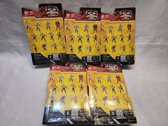 5 New In Package Power Rangers Super Samurai Shogun, Red, Yellow, Green, Blue