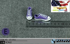 1/6 women shoes Purple Casual Chuck Sneakers for 12″ figure phicen hot toys❶USA❶