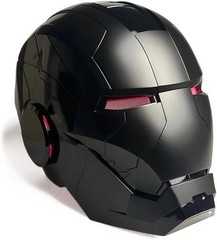 Full Black Iron Man 1:1 MK5 Jarvis Deformable Voice Control Wearable Helmet Mask