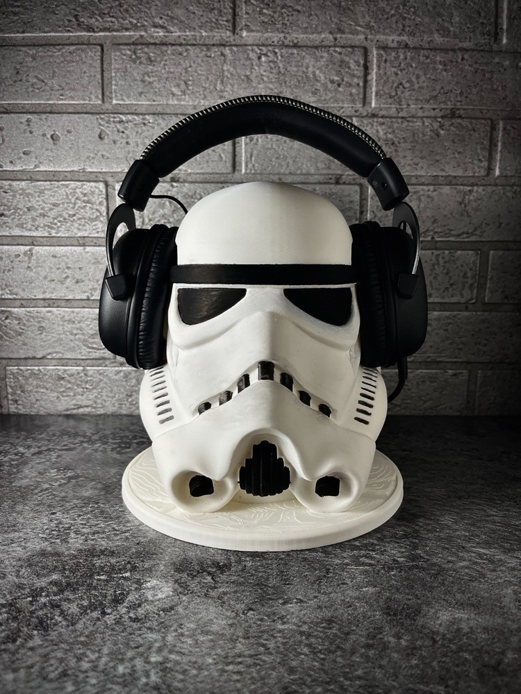 Star Wars Stormtrooper 3D Printed Bust Headphone Stand Gaming Desk Accessories