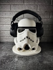 Star Wars Stormtrooper 3D Printed Bust Headphone Stand Gaming Desk Accessories