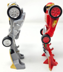 2 Power Rangers Megaforce Robo Knight & Red Ranger Morphin Vehicle Zord Car!