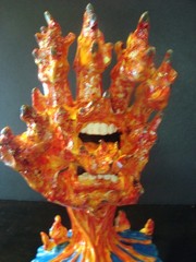 FLAME HAND Custom Kidrobot Santa Cruz Skateboards Screaming Hand Figure