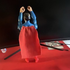 Superman Action Figure w/ Red Cape, Blue & Red Suit, Plastic/Fabric