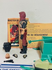 GI Joe 1984 Zartan V1 Complete + Chameleon 100% Canadian File Card Blueprints