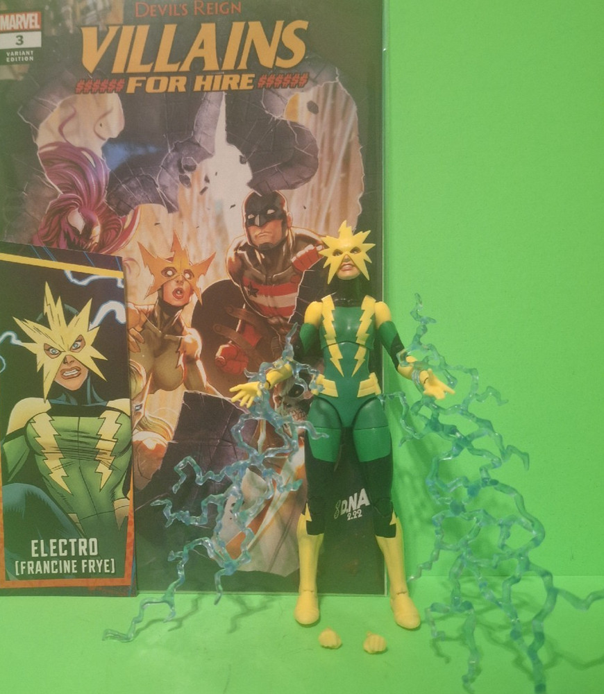 Marvel Legends ELECTRO FRANCINE FRYE – SPIDER-MAN RETRO WAVE + GREAT COMIC