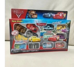 12 PCS Disney Pixar Cars Lightning McQueen Storm Jackson PVC Model Car Gift Kids