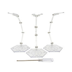 Poseable Flight Stands, Articulated Action Figure Stands, CLEAR, Figures 4-7 IN