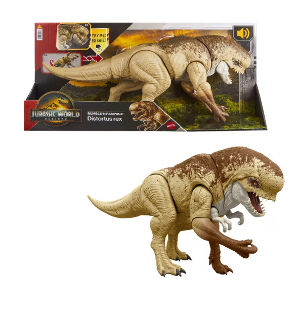 Jurassic World Rebirth Distortus Rex D-Rex Rumble N Rampage 22″ Figure