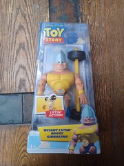 Disney Pixar Toy Story Rocky Gibraltar Weight Lifting Action Figure Mattel 1995