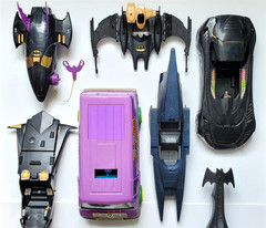 BATMAN LARGE LOT OF VEHICLES & PARTS BATMOBILE JOKER VAN KENNER 1980’s-1990’s