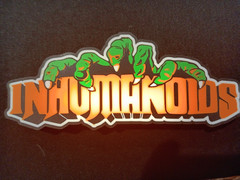 Retro Inhumanoids logo lightbox sign light box display for collection display