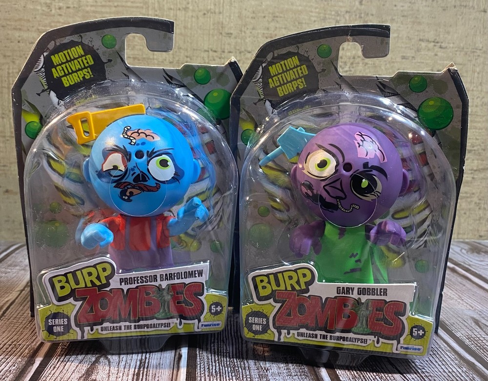 Burp Zombies Series One NIB Lot of 2 Professor Barfolomew & Gary Gobbler