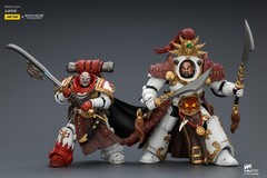JOYTOY Warhammer 40K White Scars Master of the Keshig & Hibou Khan & Dreadnought