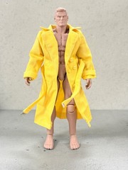 SU-LTC-YEL: 1/12 Yellow Wired Trench Coat for 6 inch action figure
