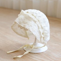 Lace Embroidery Baby Girl Bonnet Hat Summer Breathable Mesh Kids Cap
