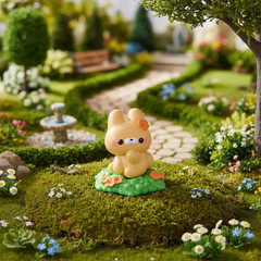 Blind Box Gacha Sukutto Tacchisan Fairy Garden Bunny Seal Bear Random Figure