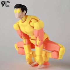 14cm 3D Printed Invincible Superhero Action Figures with Articulatable Limbs